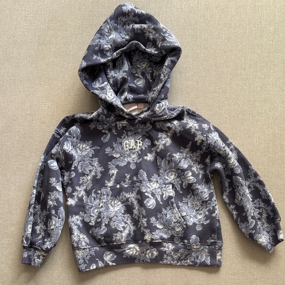 LoveShackFancy x GAP  Kids Blue Floral Hoodie size xs